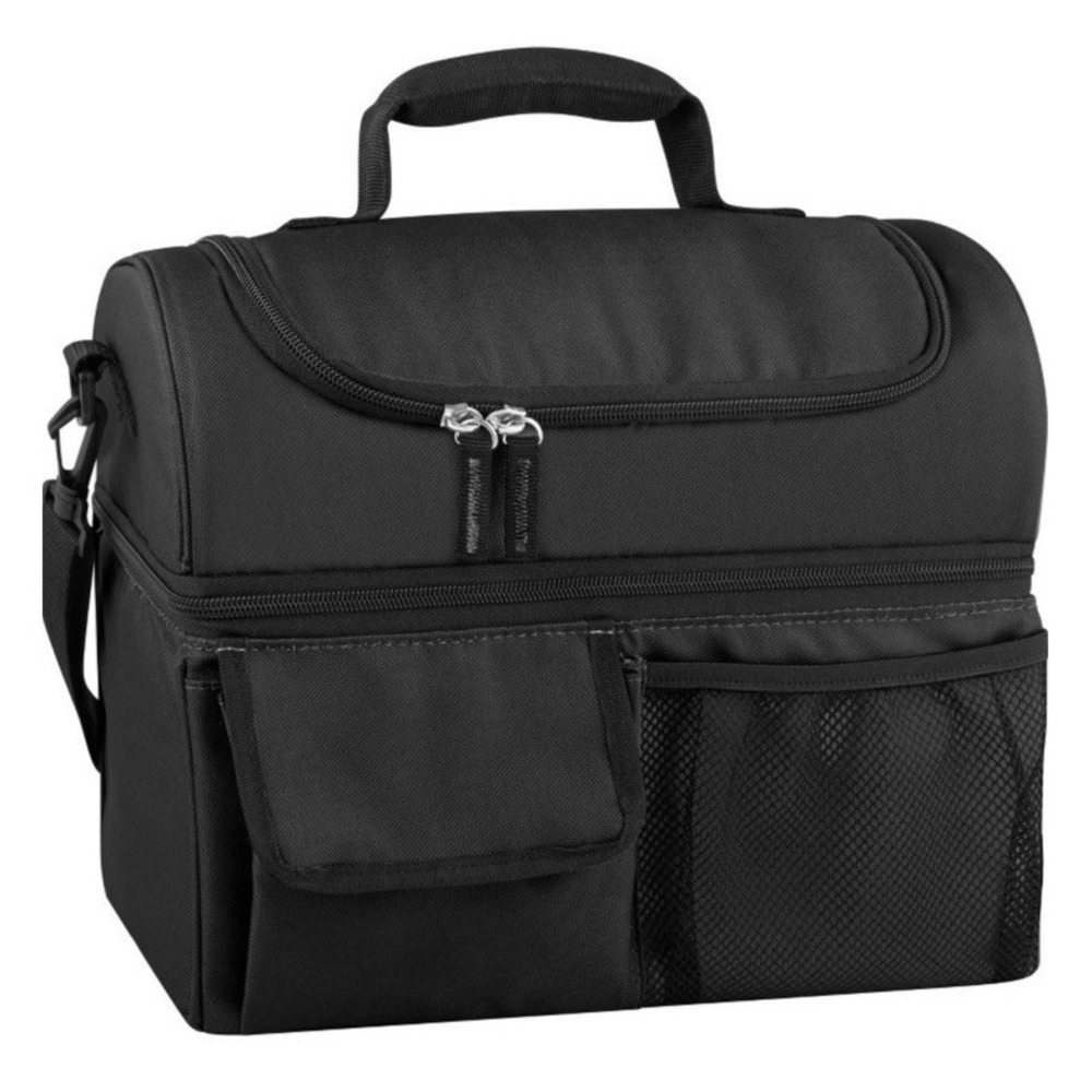 Thermos Dual Compartment Insulated Lunch Bag - Black